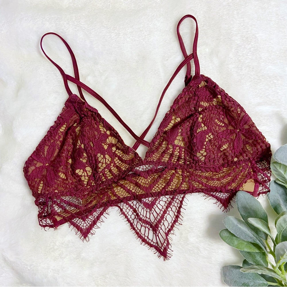 Burgundy Lacy Bralette from EXPRESS - BEAUTIFUL